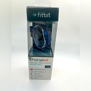 NEW Fitbit Charge HR Wireless Activity & Heart Rate Blue Size Small Read Descrip